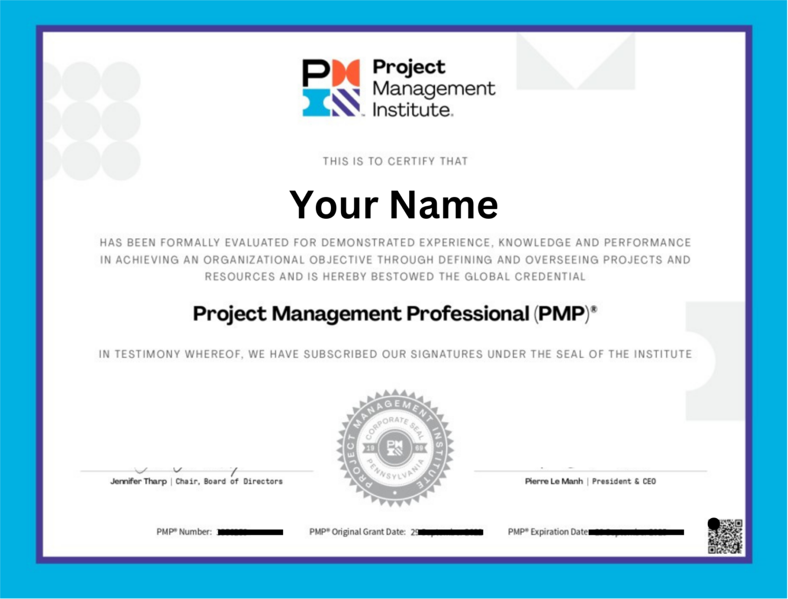 PMP credential