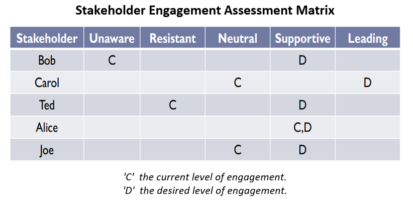 Stakeholder engagement planning